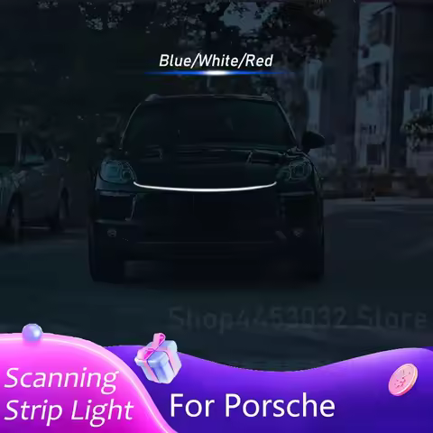 DRL Car LED Hood Light Strip For Porsche Macan Cayenne Panamera 911 718 Daytime Running Lights Start