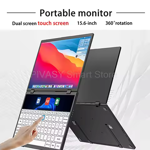 15.6 Inch Touch Dual Screen Portable Monitor Switch Gaming Office Host Extension Screen PC Secondary