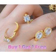 14k Bangkok gold Zircon earrings