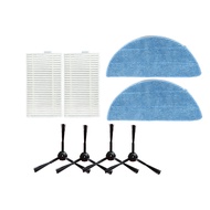 Mop Cloth Compatible with For iLife V9 V9 Pro A12 Pro Robot Vacuum Cleaner Side Brush + HEPA Filter 