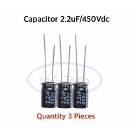 2.2uf 450v capacitor 2.2uf450v 450v 2.2uf Electrolytic Size 7.0x12mm 3 Pieces