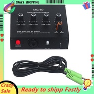 Mic Preamp MIC-60 3-Band Equalizer Balanced with DC Cable and 3.5mm Audio Cable