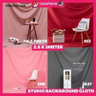 🔥READY STOCK🔥 Proocam Studio Backdrop Background Cloth IG Grey Pale Pinkish Red Pink Green Black Whi
