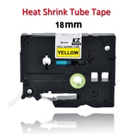 18mm Heat Shrink Tube Tape Compatible for black on yellow hs641 HSe-641 Hse641 for Brother P-Touch P