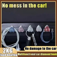 Multi-function car diamond love hook car hidden hook mini car hook car decoration Creative Hook Car 