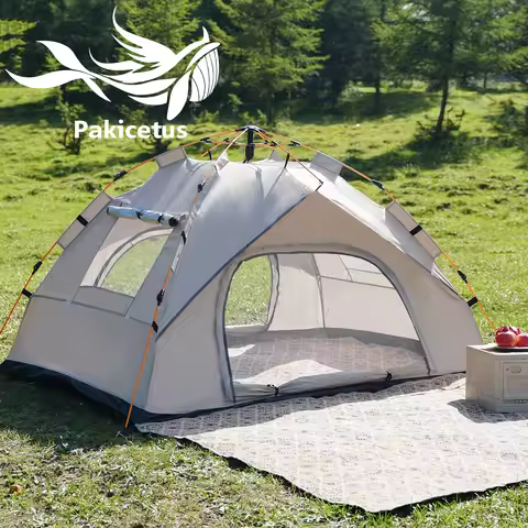 Small Silver Compact Auto-Tent - Quick 60-Second Setup Sunshade for 3-4 People, All-Weather & Portab