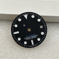 29MM Watch Dial GMT Dial Blue-green Luminous Watch Accessories for 3186/3084/2813/2836 with R logo