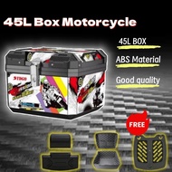ABS TOP BOX Aluminium Top Box 45L ALUMINIUM LOCK Top Box Aluminium Motorcycle Storage TopBox