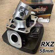 YAMAHA RXZ 6 SPEED 3XL 5PV - CYLINDER BLOCK RACING 58MM COMPLETE SET & PISTON & RING & PIN CLIP BLOC