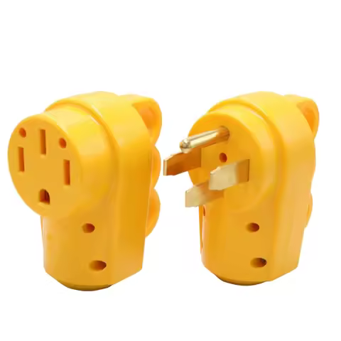 50 Amp NEMA 14-50P 14-50R RV Replacement Plug Receptacle 125/250 Volt Heavy Duty Female Socket Plug 