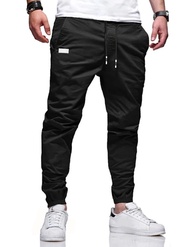 Men Joggers Chino Cargo Pants Hiking Outdoor Recreation Pants Twill Fitness Track Jogging Pants Casu