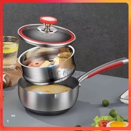 ⭐ 316 stainless steel milk pot household auxiliary food pot non-stick pot uncoated multi-functional soup pot 316不锈钢奶锅