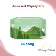 US BABY Aqua Wet Wipes 88's Cleaning Wipes Baby Wipes Wet Tissue