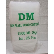 Termurah DM 1500ml Square kotak makan plastik 1,5L thinwall