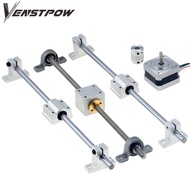 3D Printer guide rail sets T8 Lead screw length 500mm + linear shaft 8*500mm+KP08 SK8 SC8UU+ nut hou