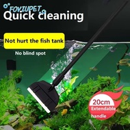 FOVIUPET Glass Algae Scraper, Dual-Use Stainless Steel Aquarium Cleaning Tool,  33/53/73CM Algae Rem