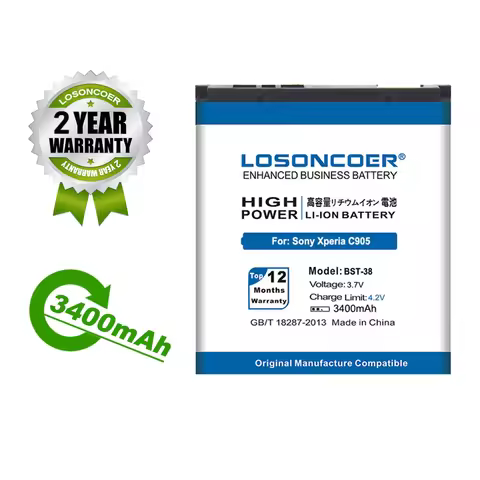 BST-38 3400mAh Battery For SONY ERICSSON C510 C902 C905a K770 K770i K580 K850i K858 R300 R306 S312 S