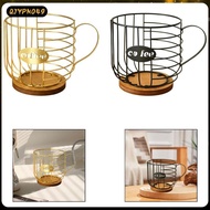 [qjypno49] Coffee Pod Holder,Modern Metal Sturdy Coffee Capsule Holder,Basket Organizer for Countert