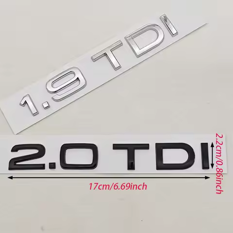 3D ABS Car Letters Logo 1.9 TDI 2.0 TDI 2.8 TDI Badge Rear Trunk Sticker Decals For Audi A3 A4 A5 A6