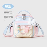 กระเป๋าถือผู้หญิง Miffy น่ารัก กระเป๋าสะพายข้างแบบลำลองสำหรับวัยรุ่น กระเป๋าสะพายไหล่ข้างเดียวแบบอเน