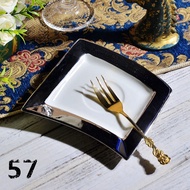 Creative Ceramic Dinner Plate Hotel Western Restaurant Cafe Home Flat Plate Bone Plate Western Pastr