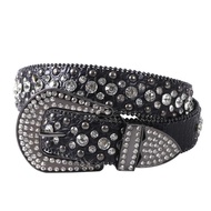 Rhinestone Belt Diamond-studded Full Diamond Flashing Diamond Crystal Belt Men Women Fashion All-mat