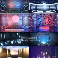 E-commerce Full-Screen Poster Design Background Cool Technology Sci-Fi Stage Scene 3d Model C4D Engi