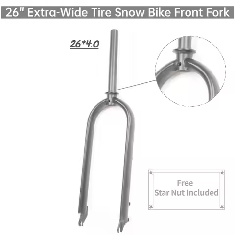 26/20 Inch Extra Wide Snow Bike Fork Off-Road Beach Bike Extra Wide Tyres Forks 26x4.0/20*4.2 High C