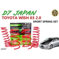 TOYOTA WISH 03 2.0 D7 Japan Sport Lower Spring