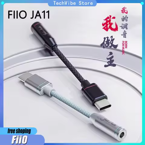 FIIO JadeAudio JA11 HI-RES USB Type C To 3.5mm Earphone Headphone Adapter USB DAC Audio Cable For Ph