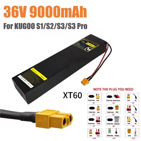 36V 9000mAh 10S3P 18650 Lithium-ion Replacement Battery Pack for KUGOO S1/S2/S3 Electric Scooters | 
