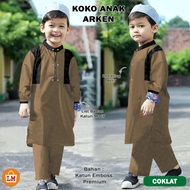 KATUN Ma ARKEN SET - Muslim Children'S Koko Pants SET Premium Cotton Short Sleeve Size XS SML Age 2-