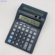 LAMUSE 12 Digits Calculator, Stationery Dual Screen Mechanical Calculator, Gift Practical Battery Po