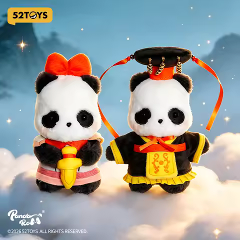 52TOYS Panda Roll Plush Keychain Cute Charm Keychain for Girls Women Kawaii Bag Pendant Key Chains C