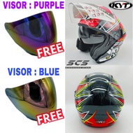 KYT Helmet NFJ FALCO Casco Open Face Double Visor Blue Smoke Rainbow RSX150 Y16 RSX ADV MT15 Y15 Red Accessories Yellow