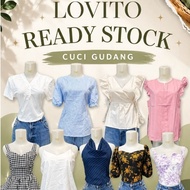 Warehouse Clearance Lovito Tops Casual Korean StyleWanitas | Blouse Wanita Lovito/ Top Cute Crop Tan