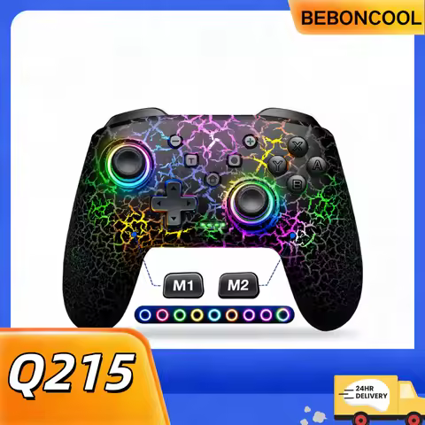BEBONCOOL Q215 Wireless Gamepad | 9 Light Programmable Key - Fit Switch/OLED/Lite/Android/IOS/PC Mul