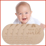Birth Announcement Sign Wooden Baby Arrival Sign 4 Inch Birth Announcement Sign Rainbow Baby Name Si