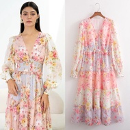 Pink Fancy Flower Dress Chiffon 75273