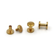 Solid Brass Flat Head Screw Chicago Rivets Leather Hardware