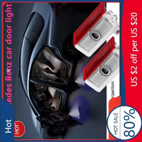 For MERCEDES-BENZ 2026 Hot Car Sticker 2X Led Car Door Projector Light For Mercedes Benz E C A GLB E