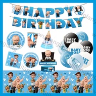 BOSS BABY Banner Balloon Set BOSS BABY Themed Disposable Birthday Tableware BOSS BABY Birthday Party