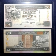 Koleksi uang kuno negara hongkong 20 dollar tahun 2001 UNC