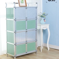 Get Gifts🎀Sideboard Cupboard Cupboard Simple Assembly Non-Rust Food Cupboard Wine Cabinet Shoe Cabinet Locker Tableware