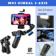 TOKQI M02 3 Axis Handheld Gimbal Stabilizer for Phone Selfie Tripod with Detachable Remote for Smart