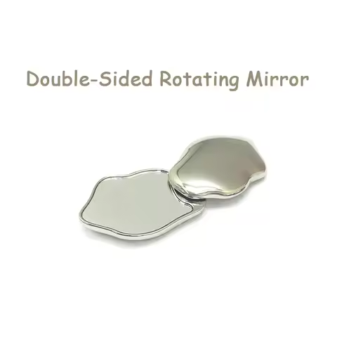 Handheld Heart-Shaped Makeup Mirror, Mini Non Fragile Portable Double-Sided Small Mirror, Cute And F