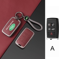 Suitable for LANDROVER Defender 110/Defender 110 car key case, metal shell+leather button shell key 