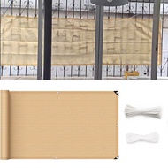 Thickened Beige Privacy Screen  Balcony Fence Shade Sun Shield