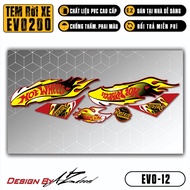 Tem Decal Xe Máy Evo 200 Siêu Đẹp | EVO-12 | Team Decal Hình Dán Xe Máy Evo 200 Chống Nước - AN Stic