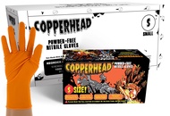 Copperhead HD Orange Nitrile Disposable Gloves, 8 Mil, Latex and Powder Free, Industrial, Food Safe,